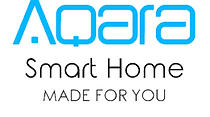 Aqara-logotypen med texten "Smart Home, Made for You" under sig, vilket återspeglar innovativa produkter inom hemautomation.