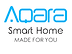 Aqara Smart Home-logotypen, tillsammans med taglinen "Made For You", är elegant inställd mot en vit bakgrund och förkroppsligar personlig bekvämlighet och datorhjälp hemma-lösningar.