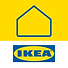 IKEA-logotypen har en stiliserad blå kontur av ett hus på en gul bakgrund, som fångar essensen av "datorhjälp hemma", med det ikoniska varumärket i blått på en gul oval.